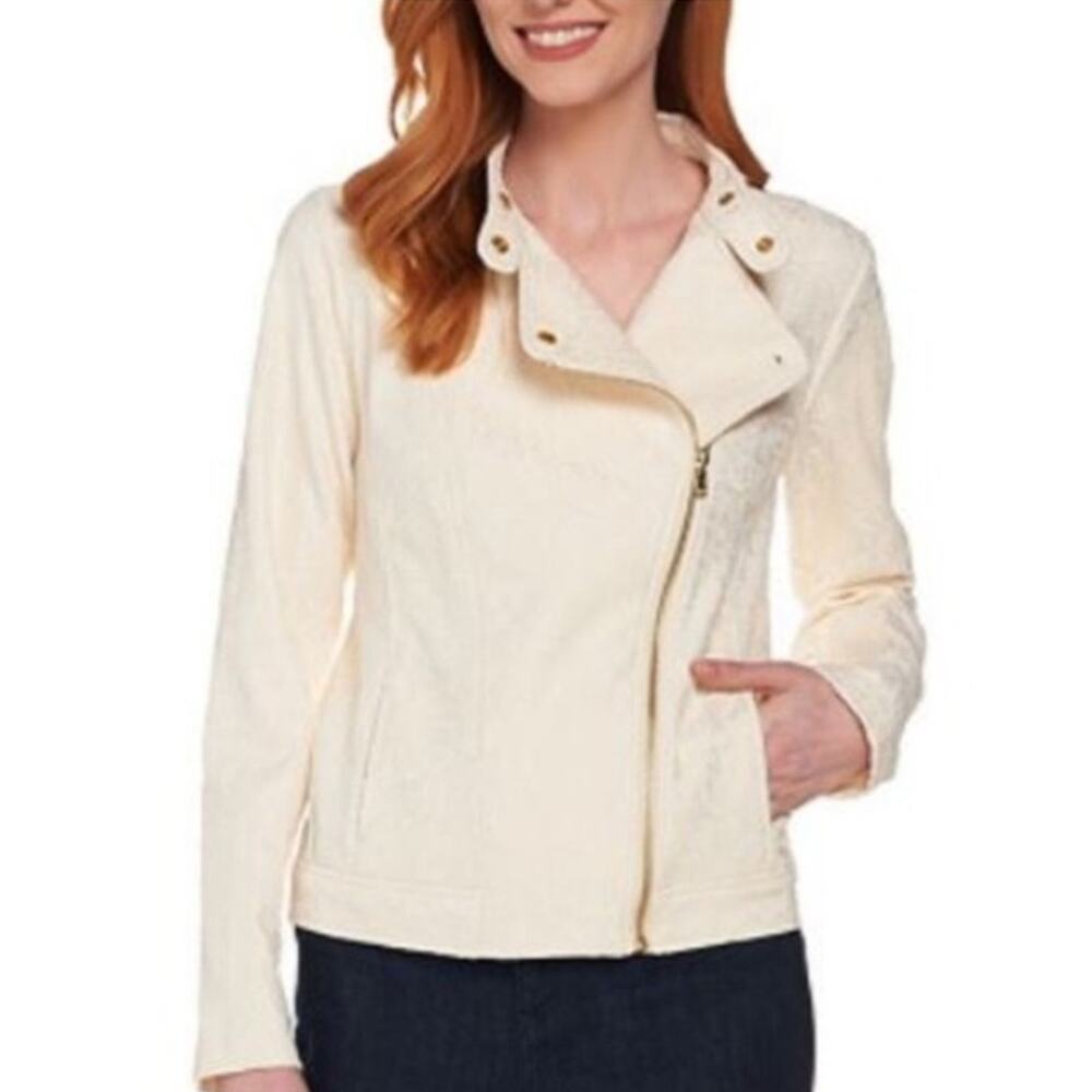 Isaac Mizrahi Lace Zip-Up